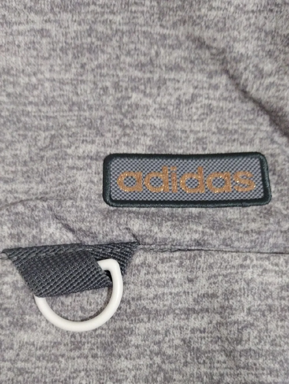 Adidas Convertible Sling Backpack Gray Jersey Rose Gold Athleisure Travel Bag - Picture 6 of 16